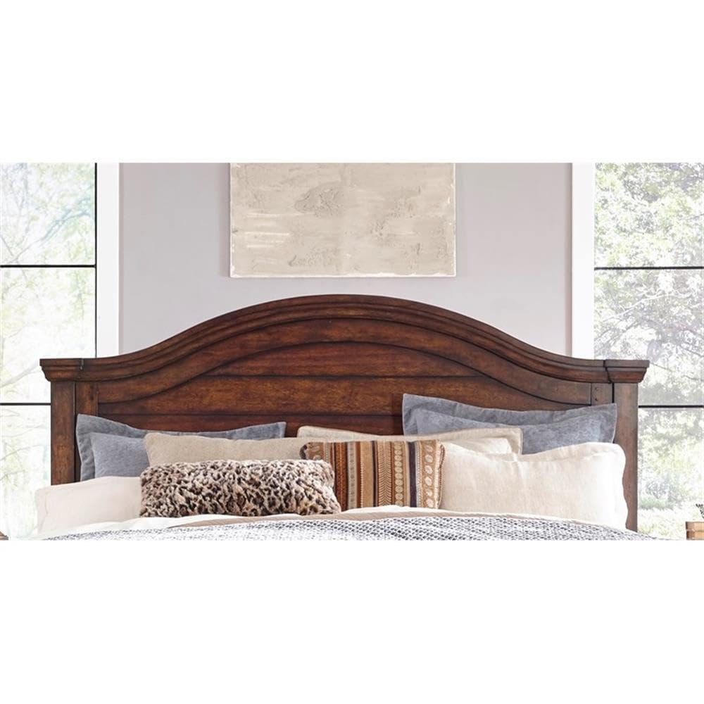 American Woodcrafters Stonebrook Tobacco Wood Finish King Panel Headboard